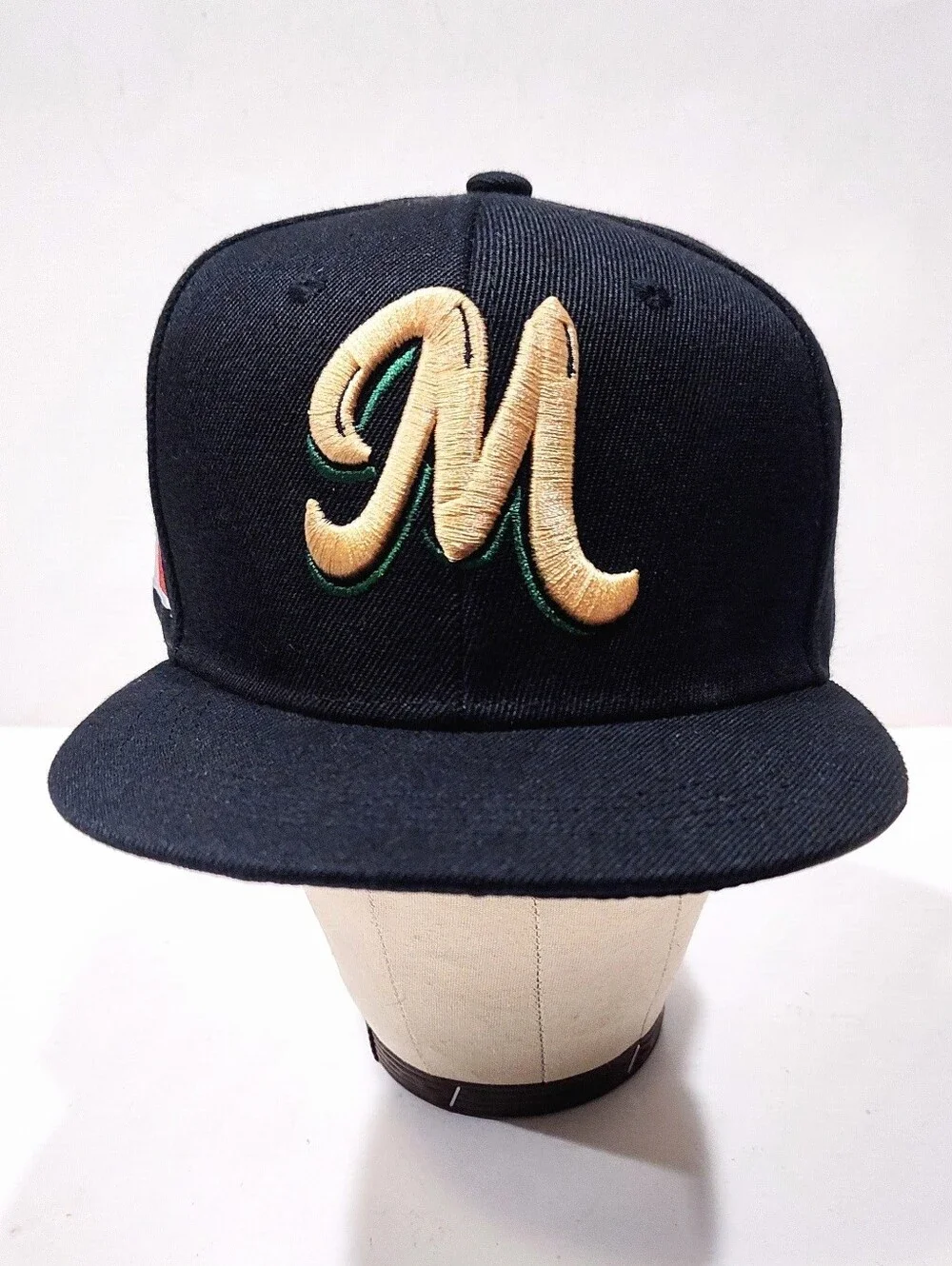 Black Mexico Snap Back Hat Mexico Flag Embroidery Hat Gorra De México Bordada